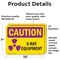 Signmission Radiation & Laser Sign, 7 in H x 10 in W, Vinyl Decal, Rectangle OS-2PACK-CR-D-710-L-10198 - alternate 6